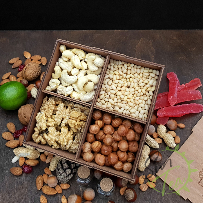 Подарочный набор "Nuts box №2" в деревянной коробке купить с доставкой ...